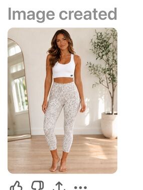 Lululemon Align 21” Crop Leggings Antique White Cheetah Camo Buttery Soft Size20